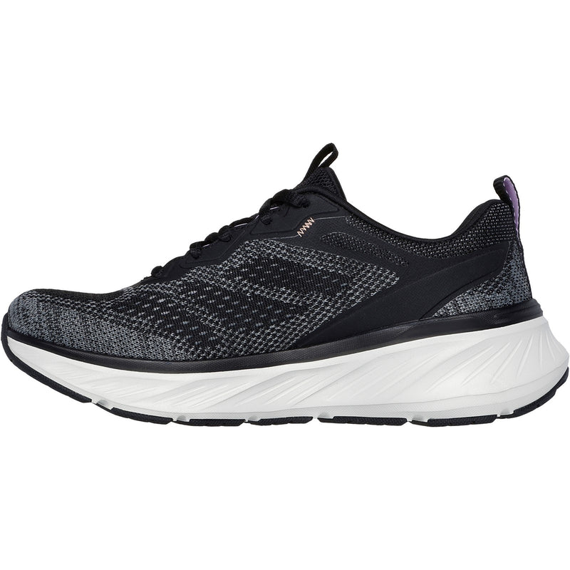 Skechers Womens Edgeride Power Flow 150471-BKLV Black/Lavender Lace Up Shoe