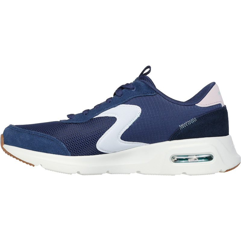 Skechers Womens Skech-Air Court Air Wave 150076-NVMT Navy/Multi Lace Up Shoe