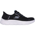 Skechers Womens Go Walk Flex Clear Creek 124846-BKMV Black/Mauve Bungee Shoe
