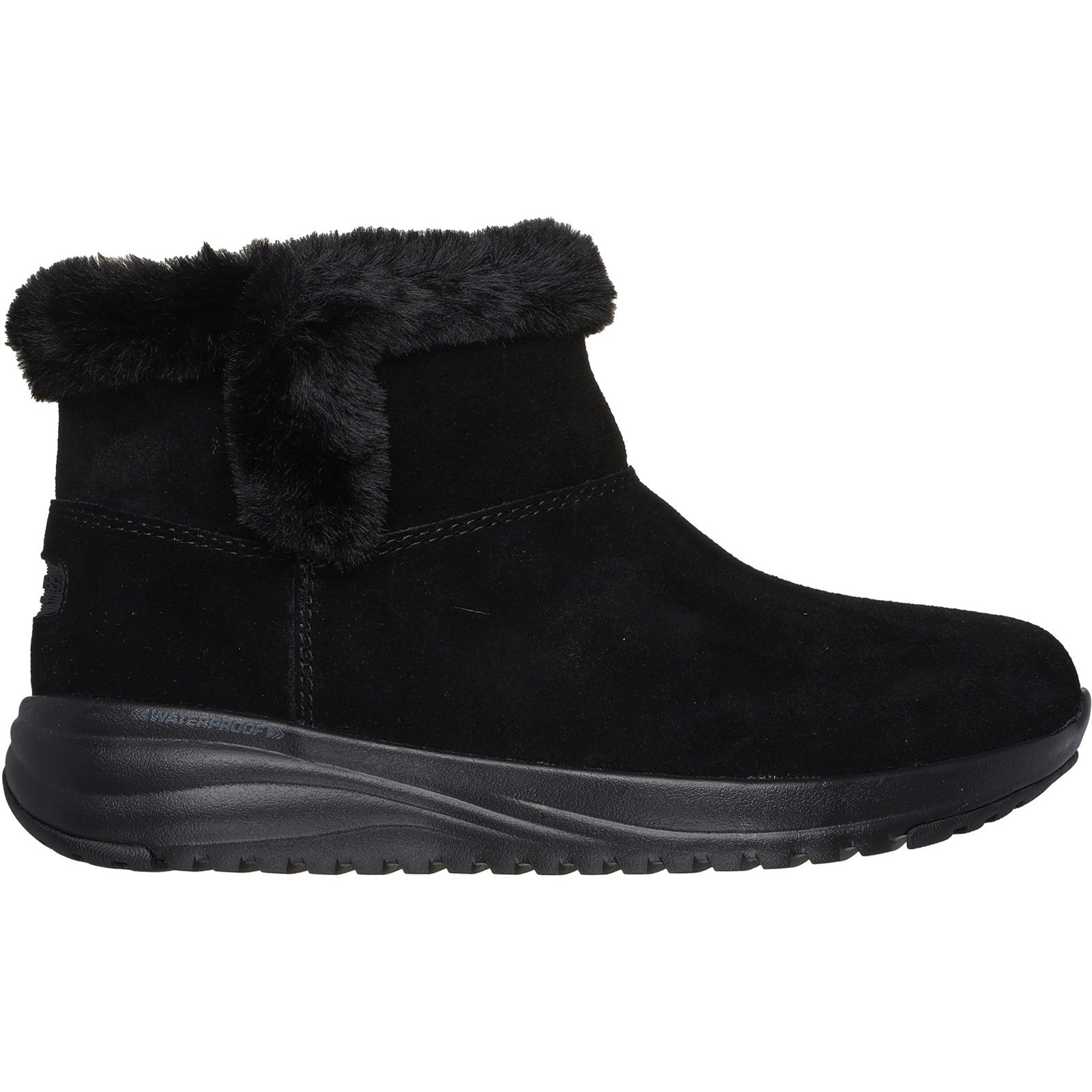 Skechers Womens On-the-GO Stellar - Cozy Step 144775-BBK Black Slip On Shoe