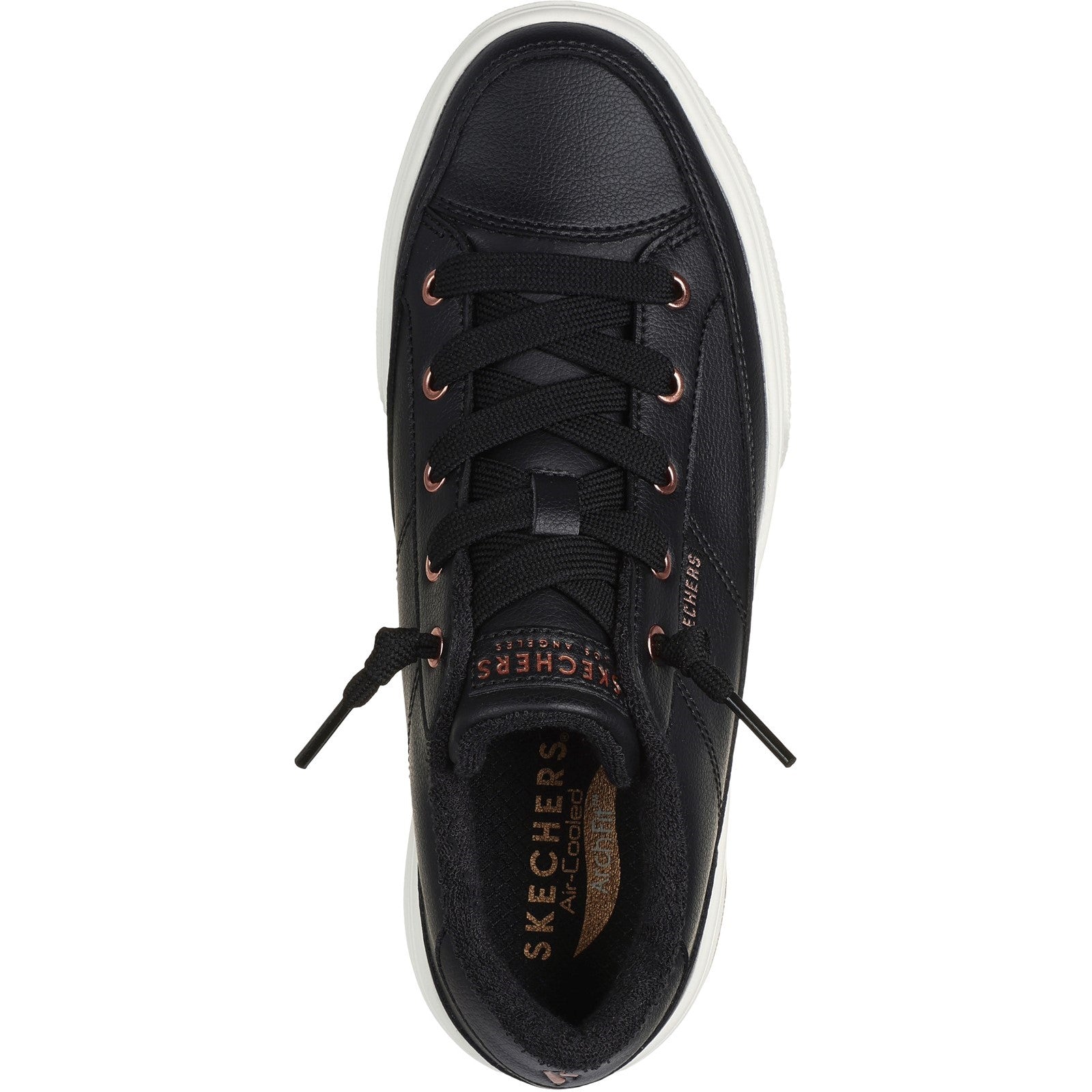 Skechers Womens Arch Fit Arcade On My Way 177189-BLK Black Lace Up Shoe