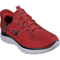 Skechers Mens Summits Key Pace 232469-RDBK Red/Black Slip On Shoe