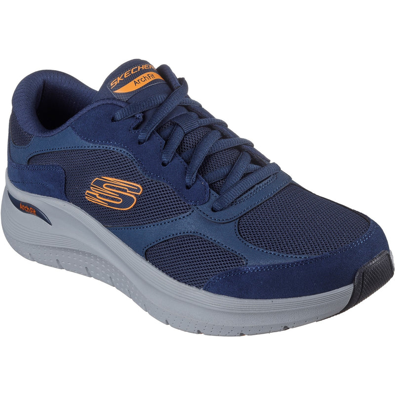 Skechers Mens Arch Fit 2.0 The Keep 232702-NVOR Navy/Orange Lace Up Shoe