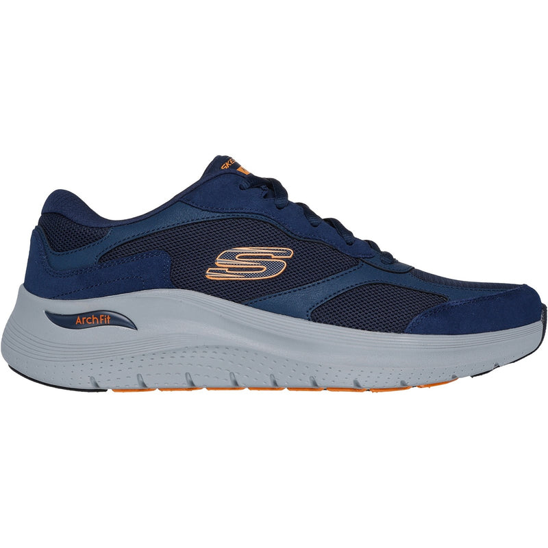 Skechers Mens Arch Fit 2.0 The Keep 232702-NVOR Navy/Orange Lace Up Shoe