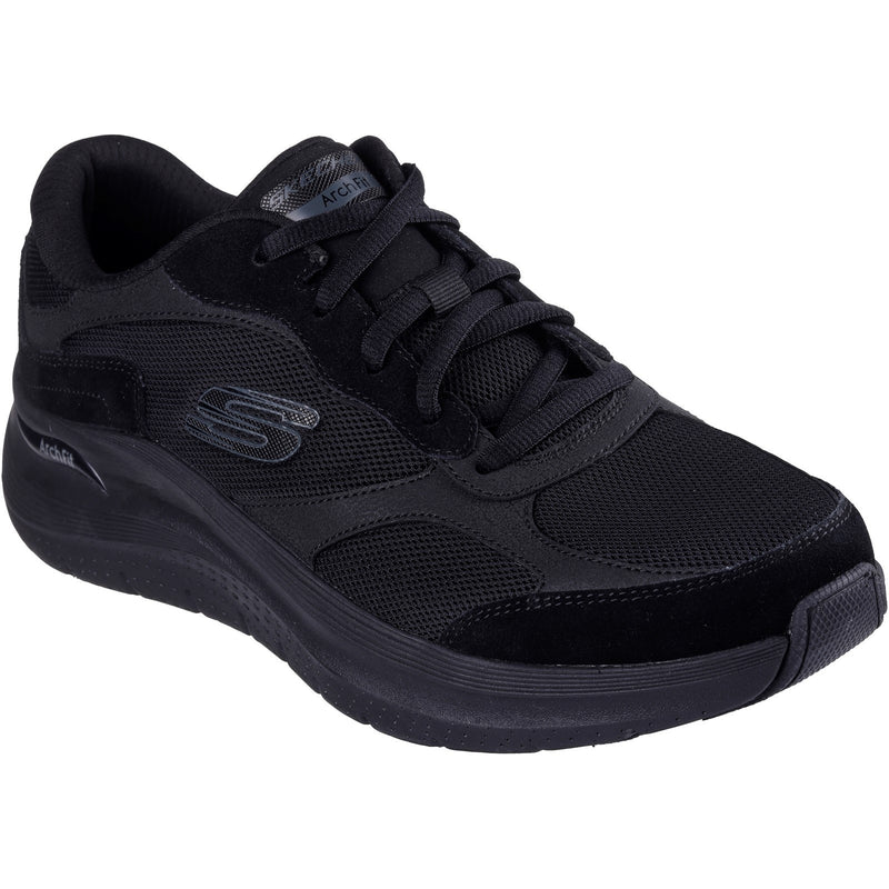 Skechers Mens Arch Fit 2.0 The Keep 232702-BBK Black Lace Up Shoe
