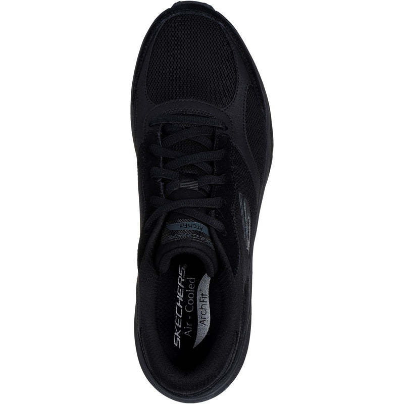Skechers Mens Arch Fit 2.0 The Keep 232702-BBK Black Lace Up Shoe