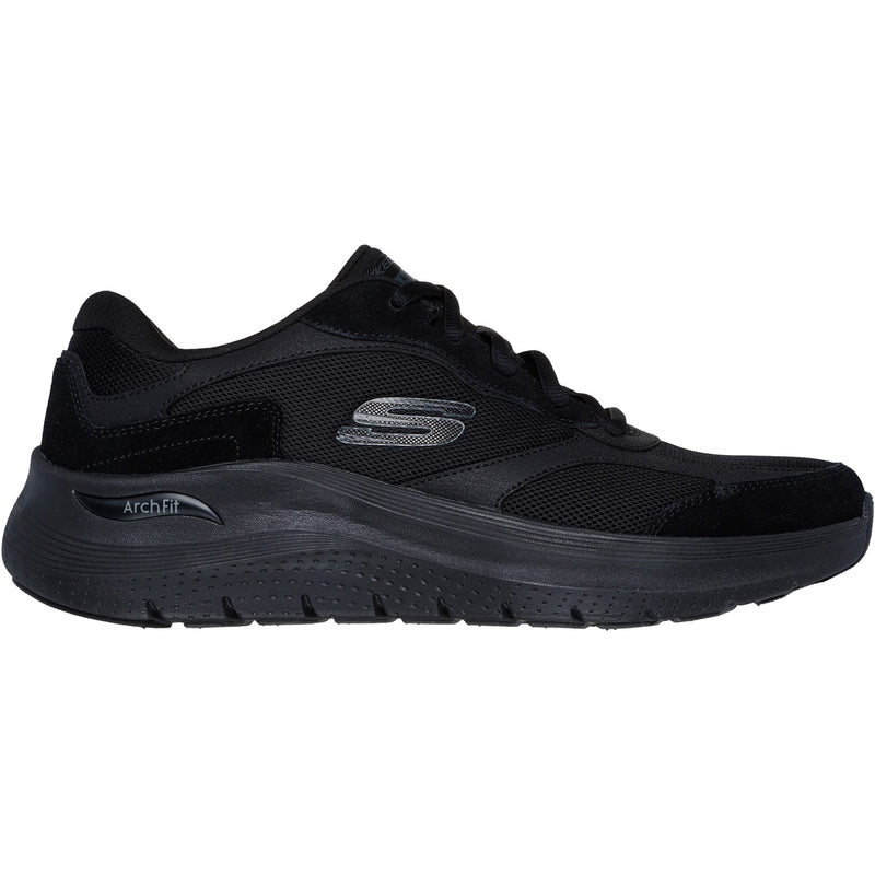 Skechers Mens Arch Fit 2.0 The Keep 232702-BBK Black Lace Up Shoe
