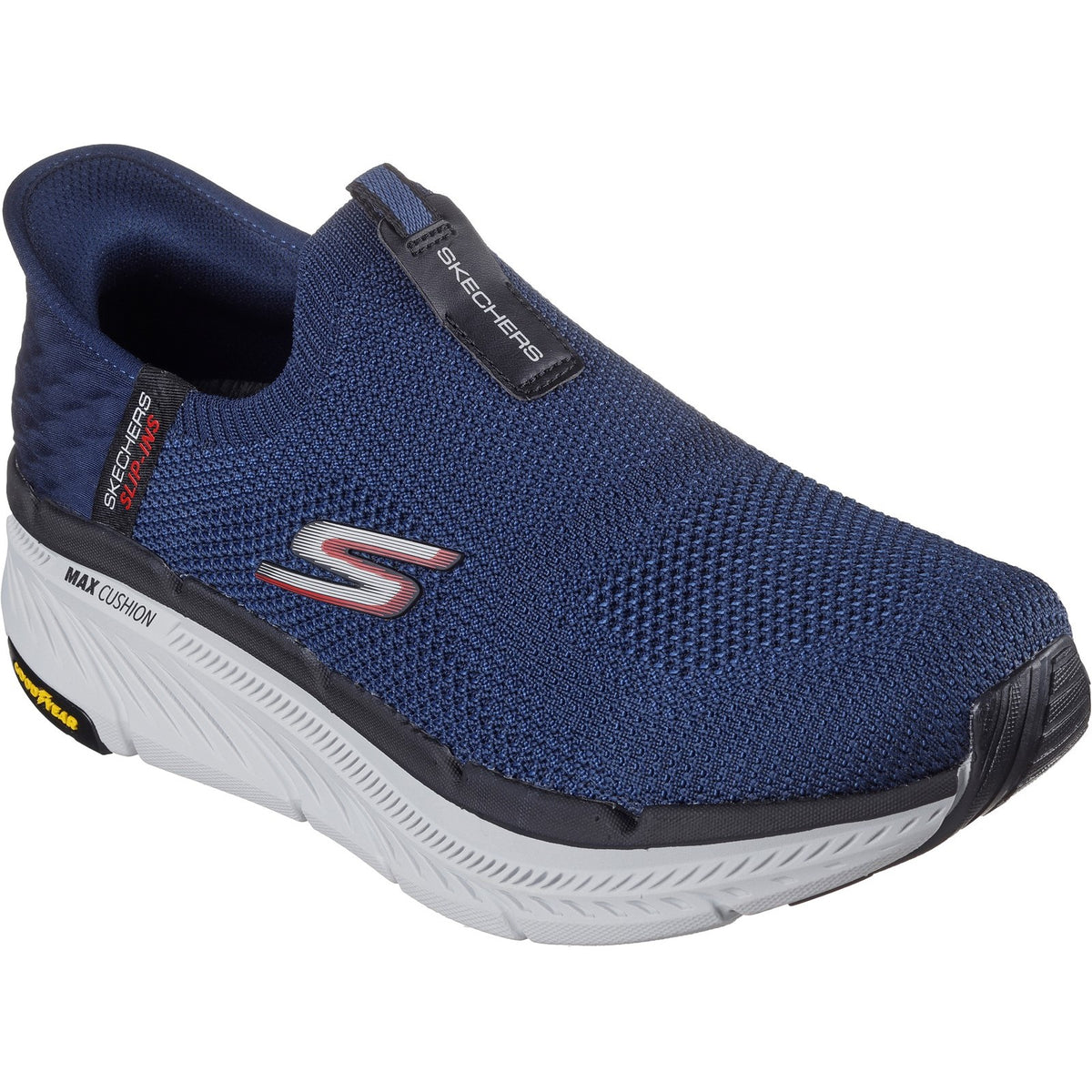 Skechers Navy Slip-On Shoes with White Sole Men main image 4