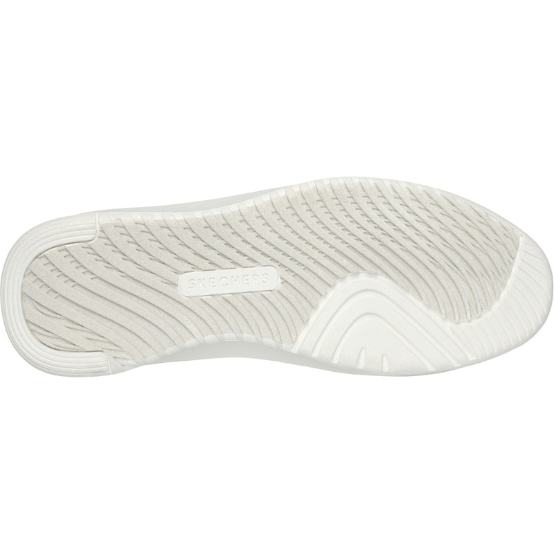 Skechers Mens Court Break Suit Sneaker 183175-WHT White Lace Up Shoe