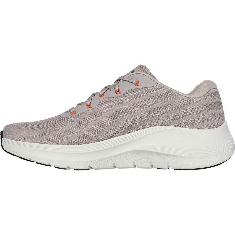 Skechers Mens Arch Fit 2.0 Road Wave 232701WW-TPOR Taupe/Orange Slip On Shoe