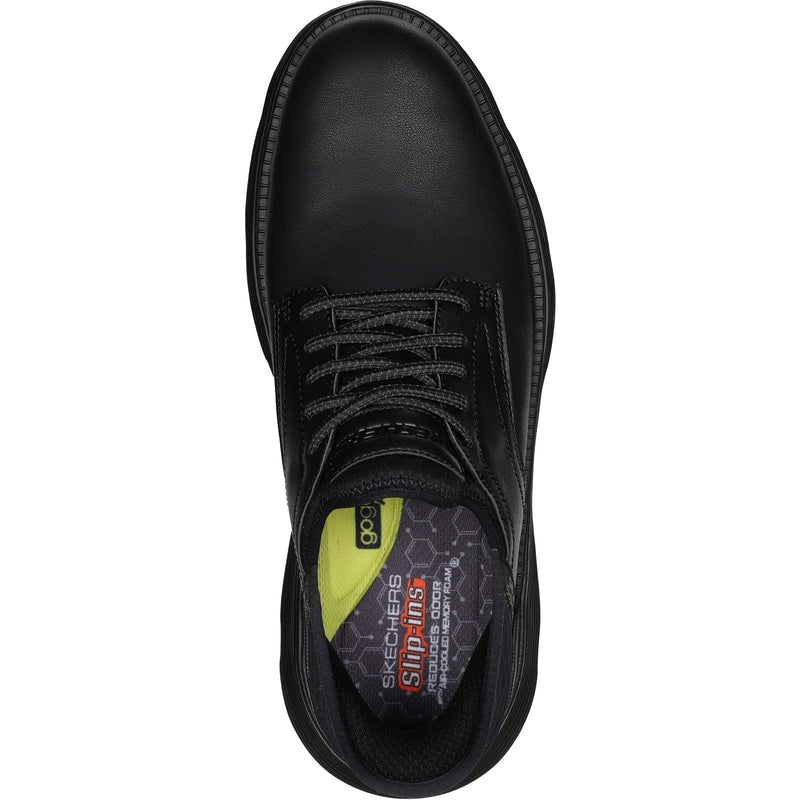 Skechers Mens Garza Gervin 205046W-BBK Black Lace Up Shoe