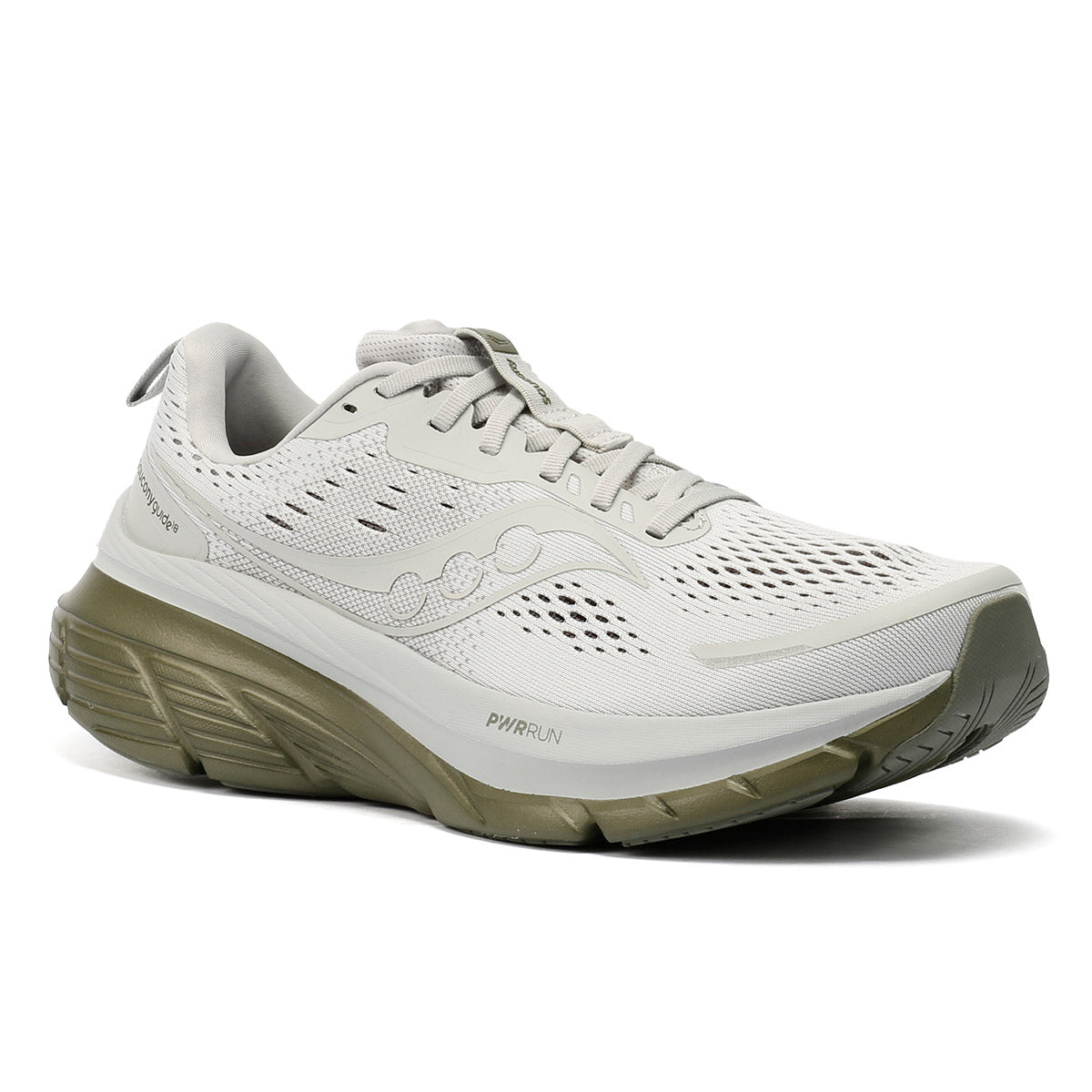 Saucony Guide 18 Men's White/Olive Sneakers