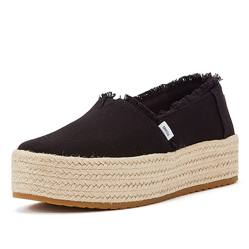 TOMS Canvas Valencia Women's Black Espadrilles