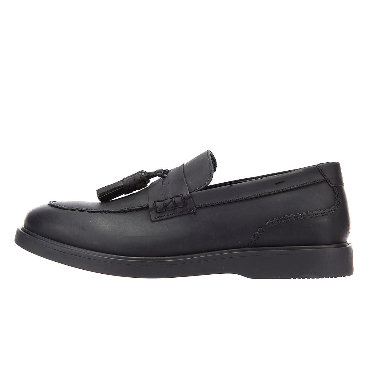 Hudson Cato Loafer Crazy Leather Men's Black Loafers