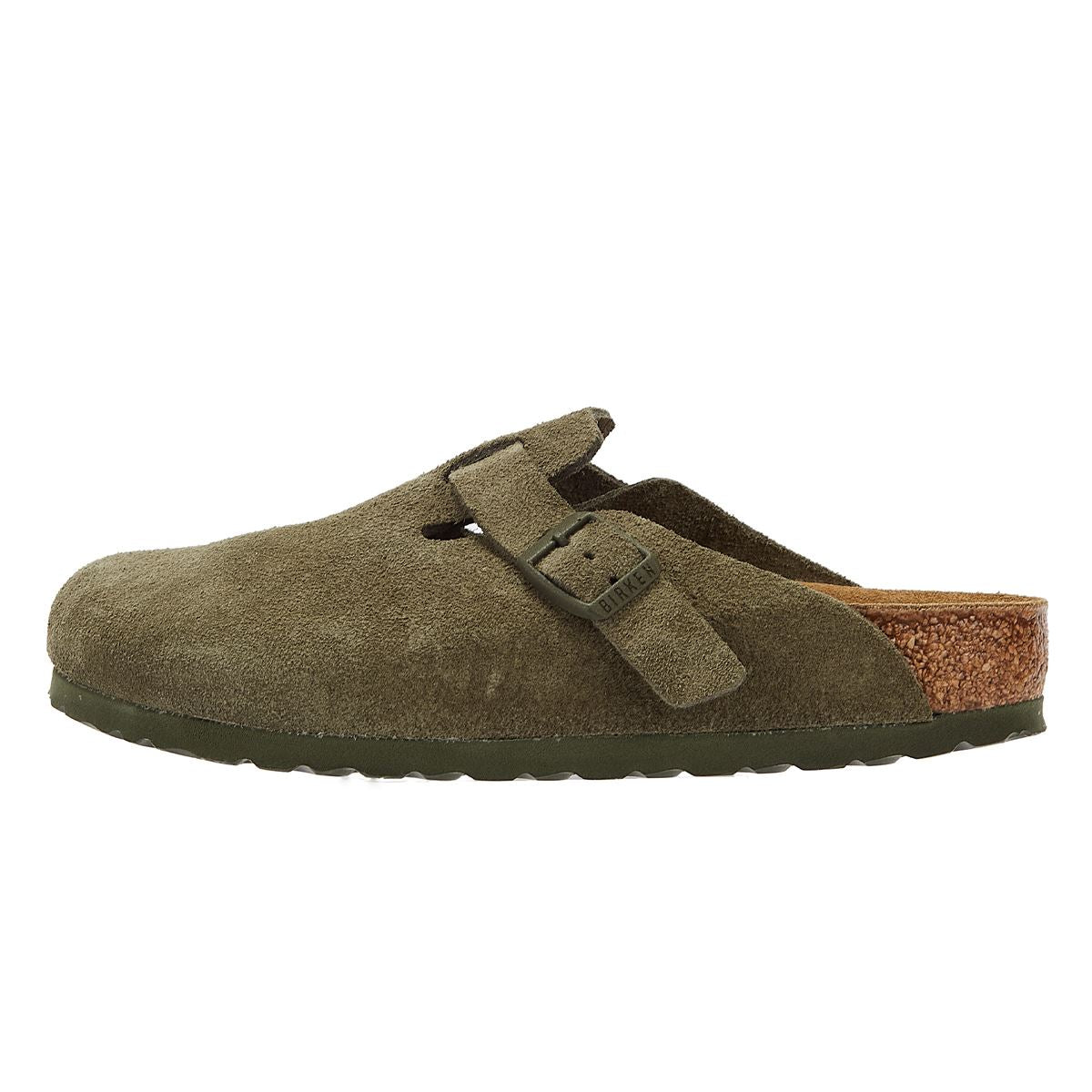 Birkenstock Boston Suede-Leather Thyme Green Clogs