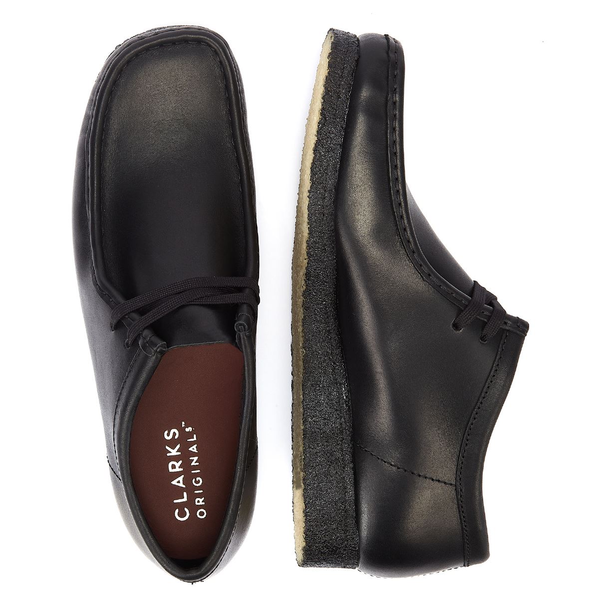 Clarks Wallabee Leather Men's Black Lace-Up Shoes