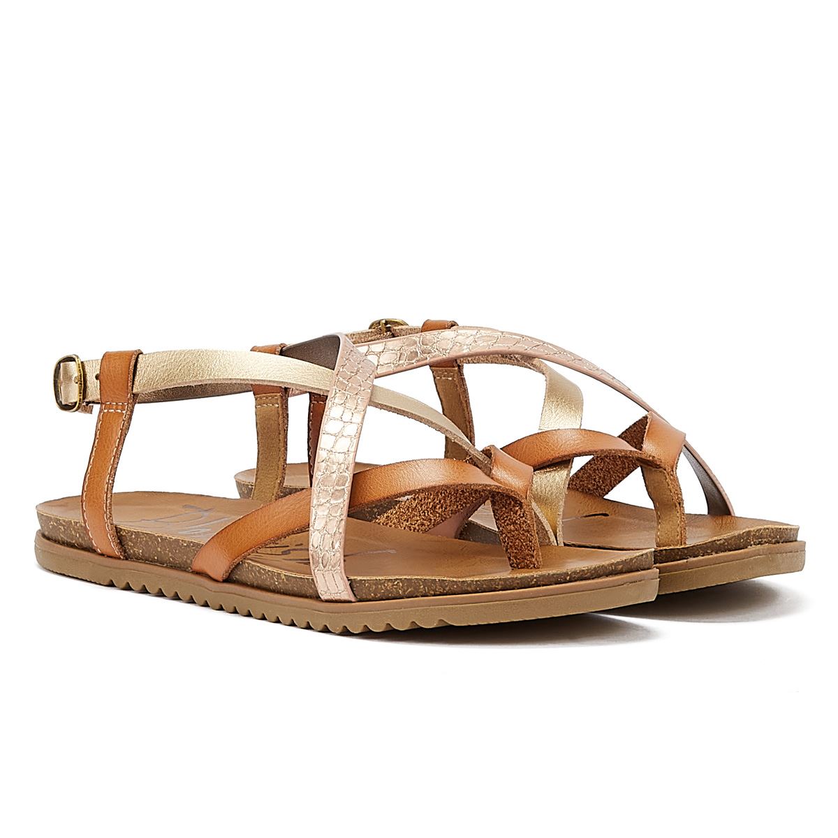 Blowfish Malibu Mirenda Honey Multi Strap Women's Beige Sandal