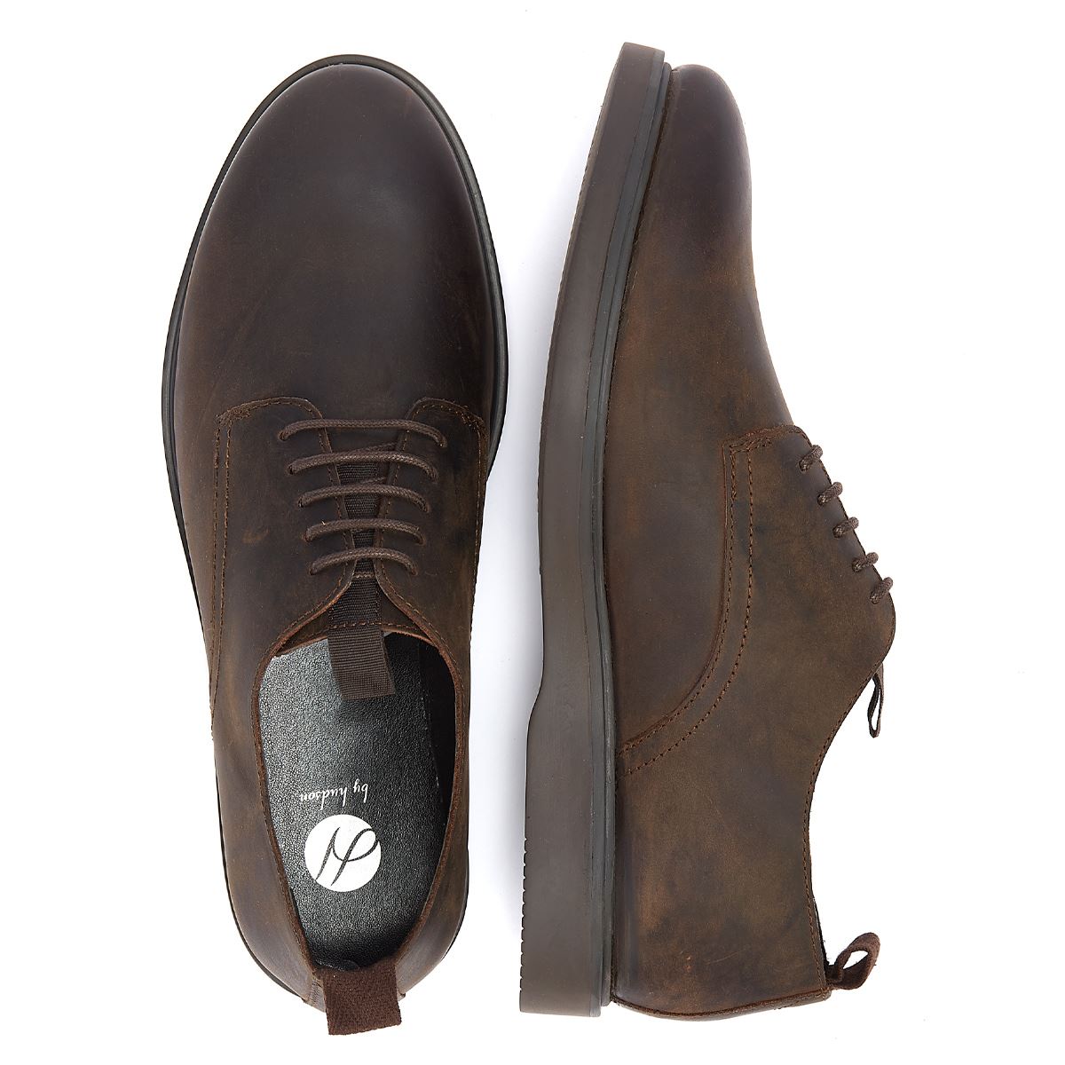 Hudson Barnstable Crazy Leather Men's Brown Lace-Up Shoes