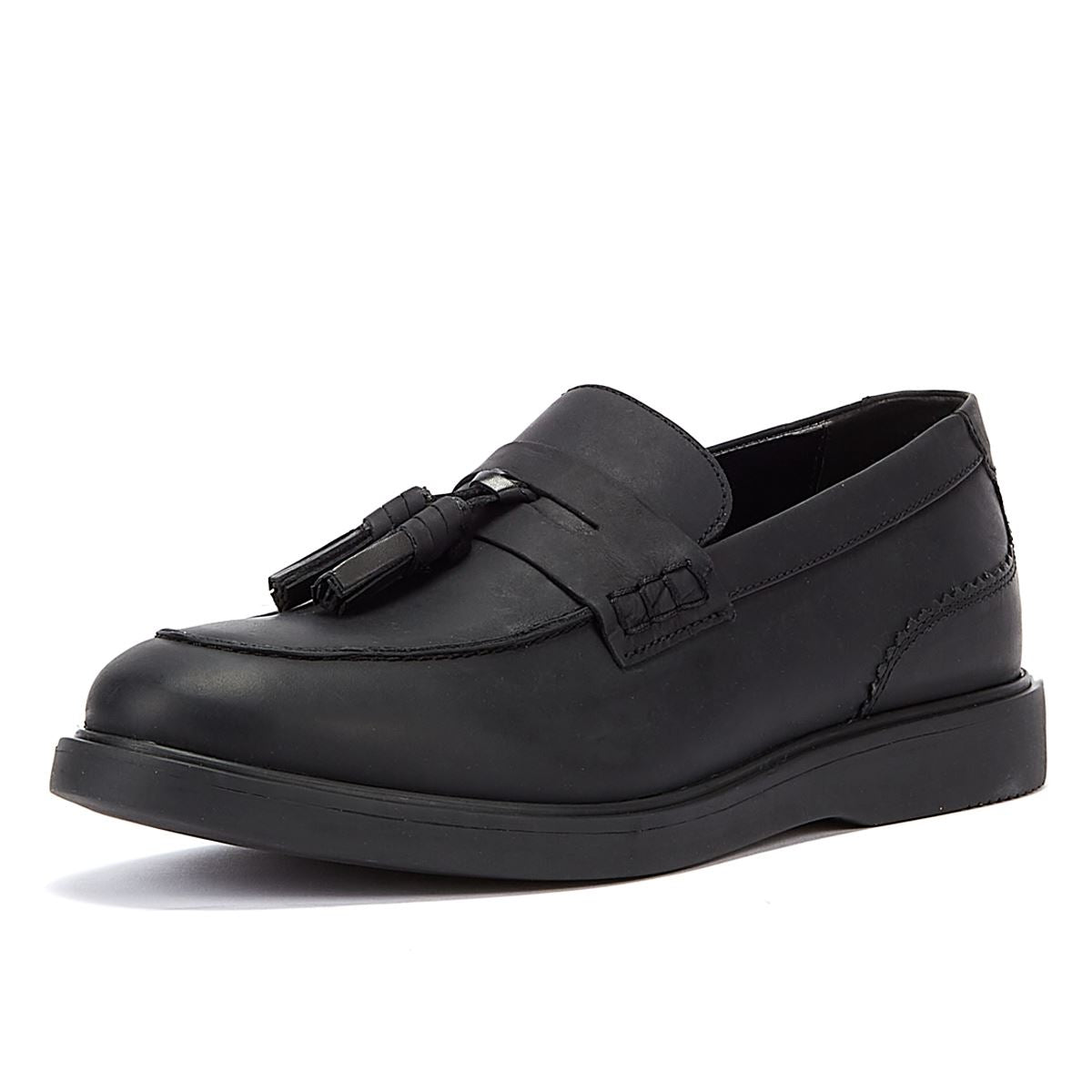 Hudson Cato Loafer Crazy Leather Men's Black Loafers