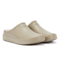 Hunter Bloom Lined Mule Alloy White Clogs