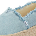 TOMS Washed Denim Valencia Pastel Blue Espadrilles Women's Blue Sandal