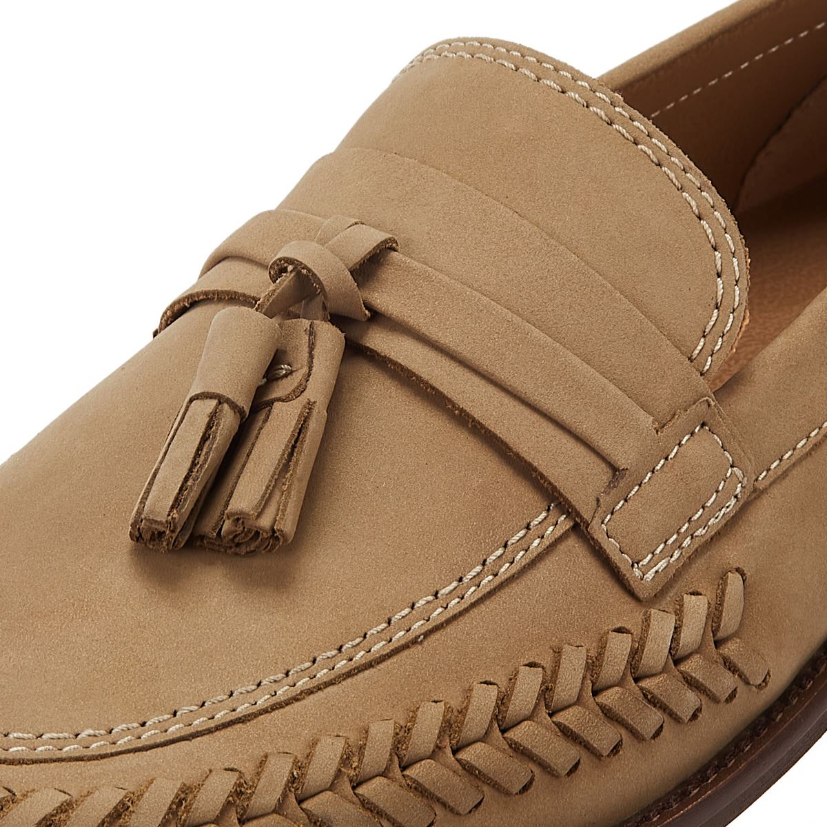 H By Hudson Haldon Loafer Taupe Suede Mens Taupe Casual