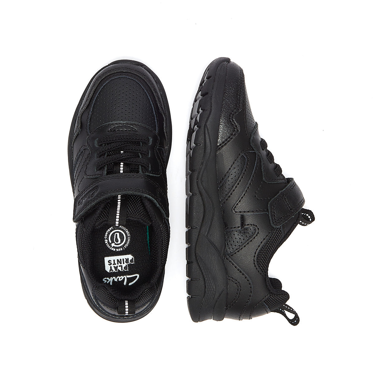 Clarks Cloweder Sprint Junior Black Sneakers