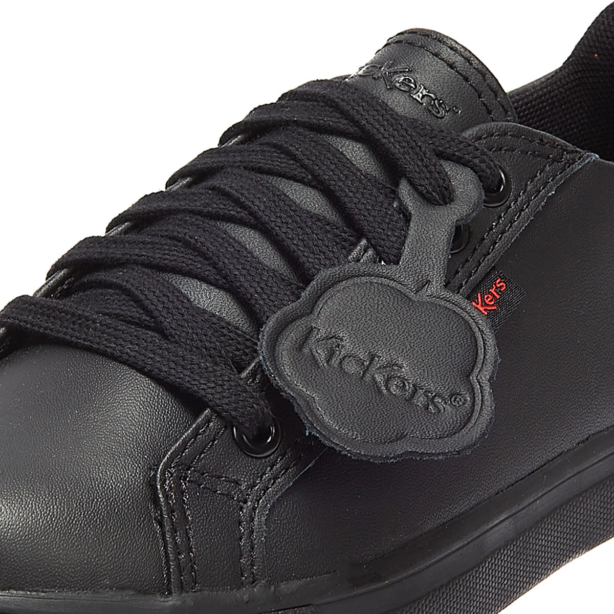 Kickers Tovni Lacer Leather Junior Black Sneakers