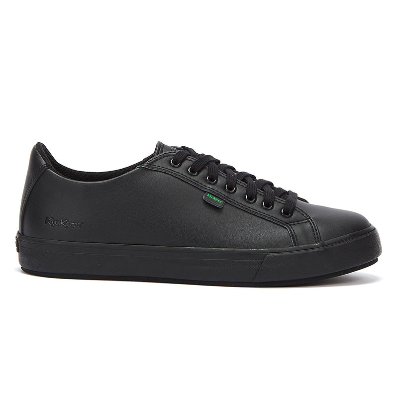 Kickers Youth Black Leather Tovni Lacer Sneakers