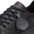 Kickers Youth Black Leather Tovni Lacer Sneakers