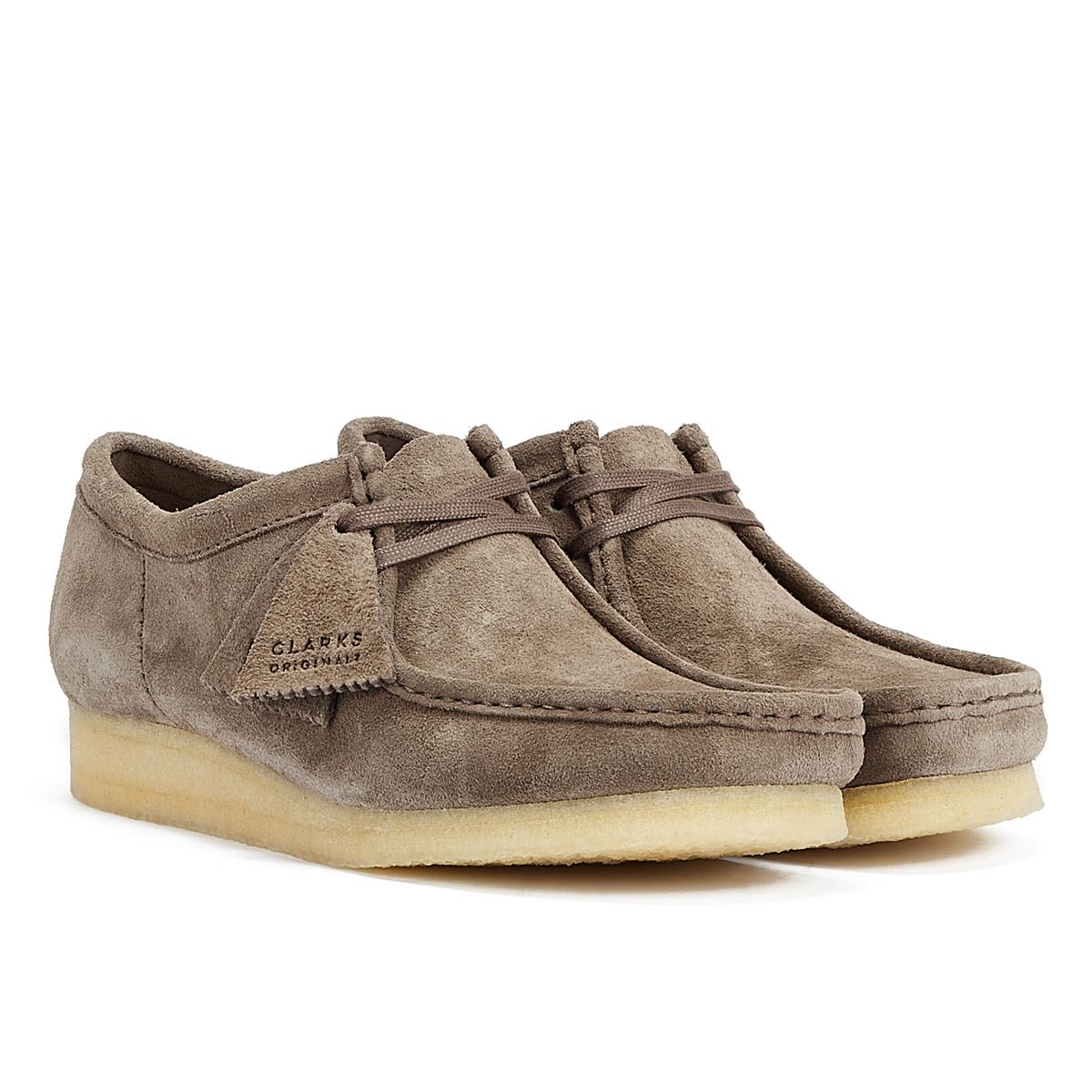 Clarks Originals Wallabee Suede Men's Grey Lace-Up Shoes