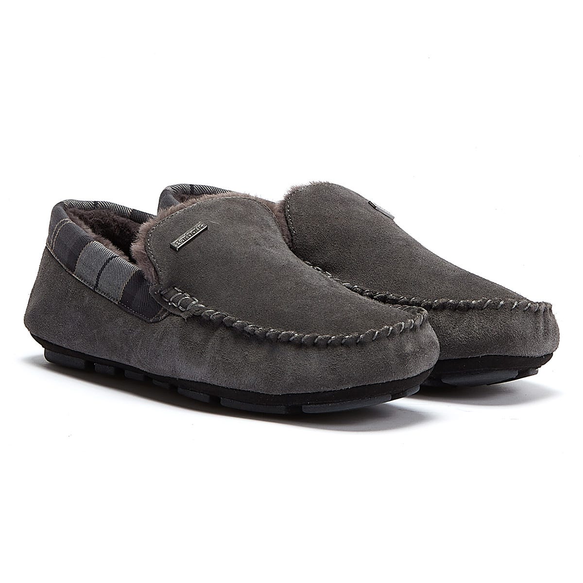 Barbour Monty Mens Grey Slippers