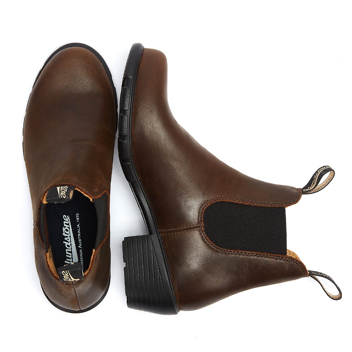 Blundstone Chelsea Heel Womens Brown Boots