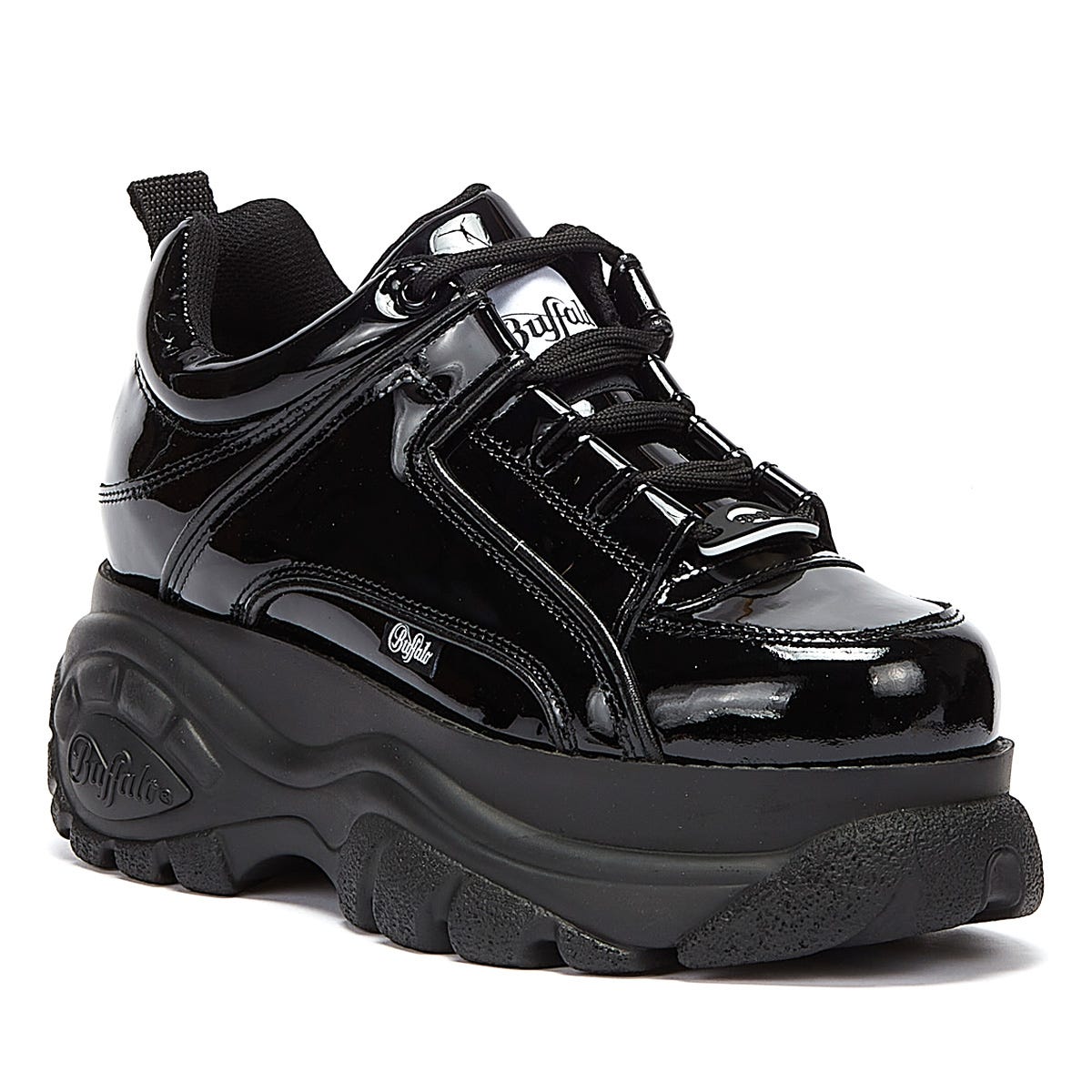 Buffalo London 2.0 Patent Womens Black Sneakers