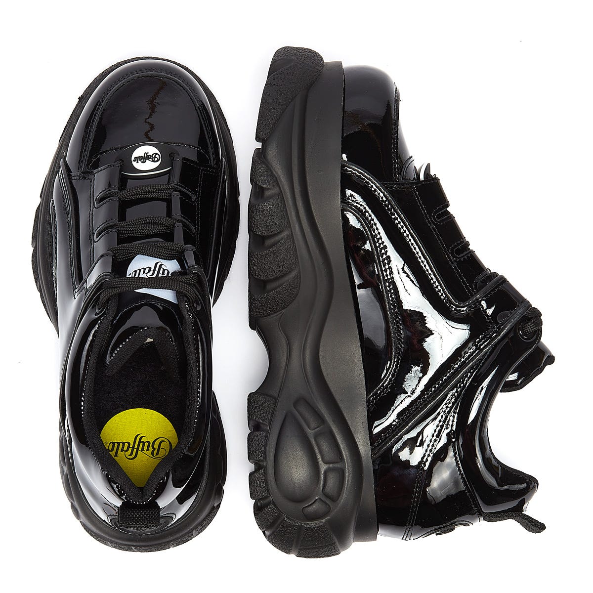 Buffalo London 2.0 Patent Womens Black Sneakers