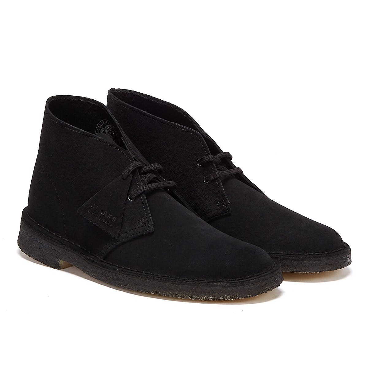 mens black suede dress boots Clarks Originals Desert Suede Mens Black Boots UK 9 / EU 43 / US 10