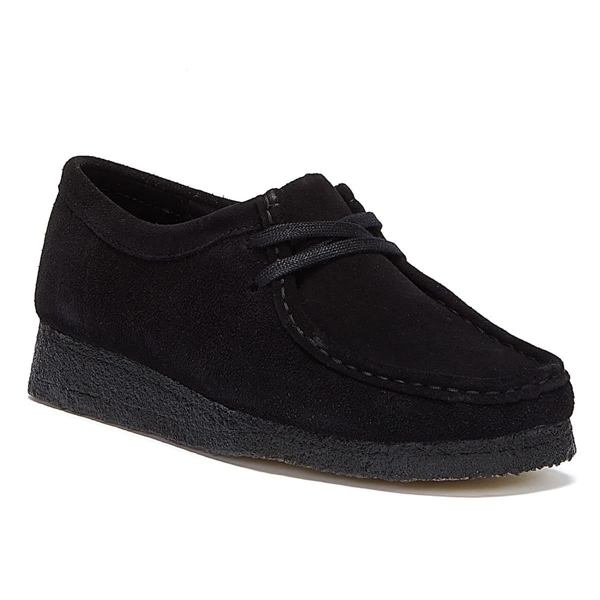 Clarks Originals Wallabee Suede Womens Black Shoes