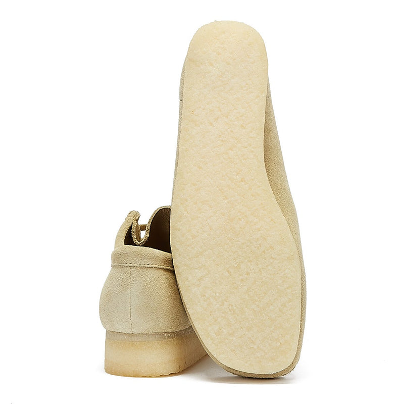 Clarks Originals Wallabee Suede Womens Beige Shoes