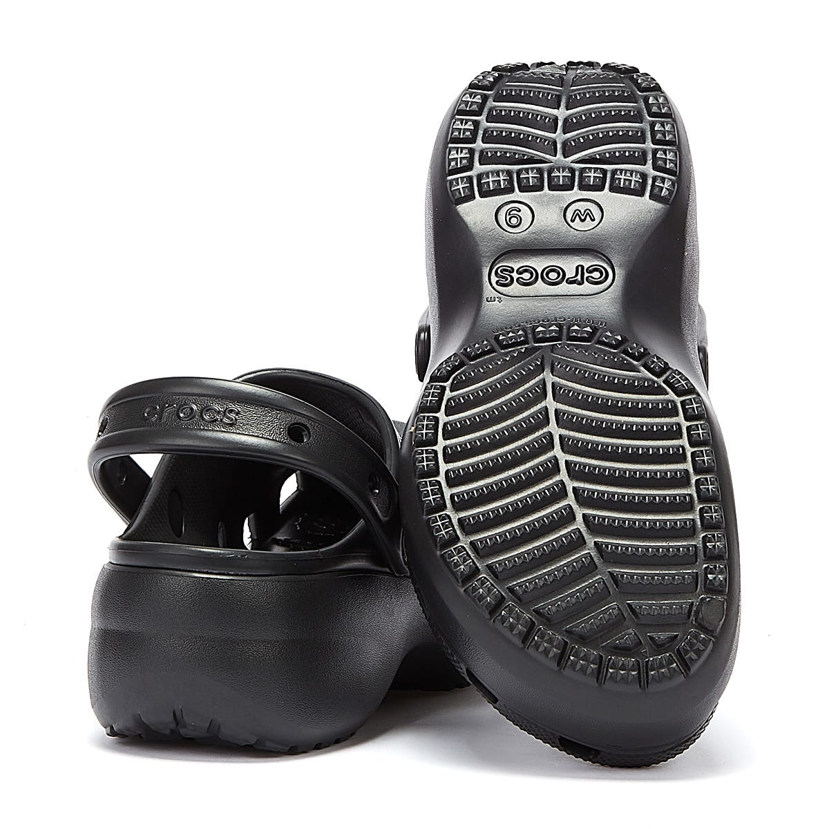 Crocs Classic Platform Womens Black Clogs