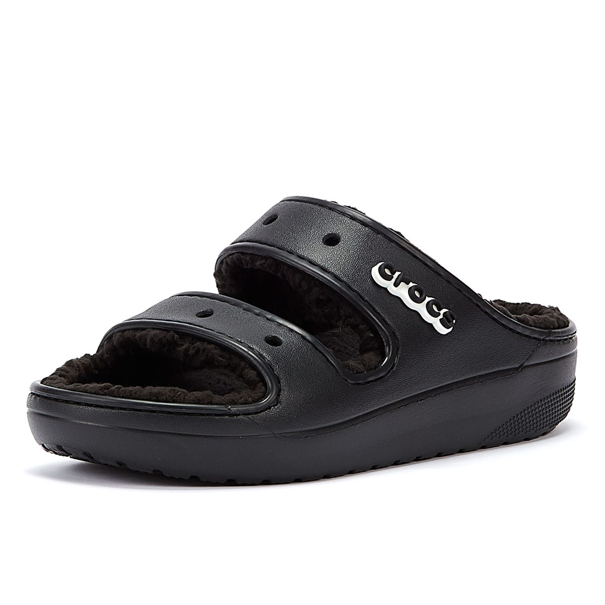 Crocs Classic Cozzzy Womens Black Sandals