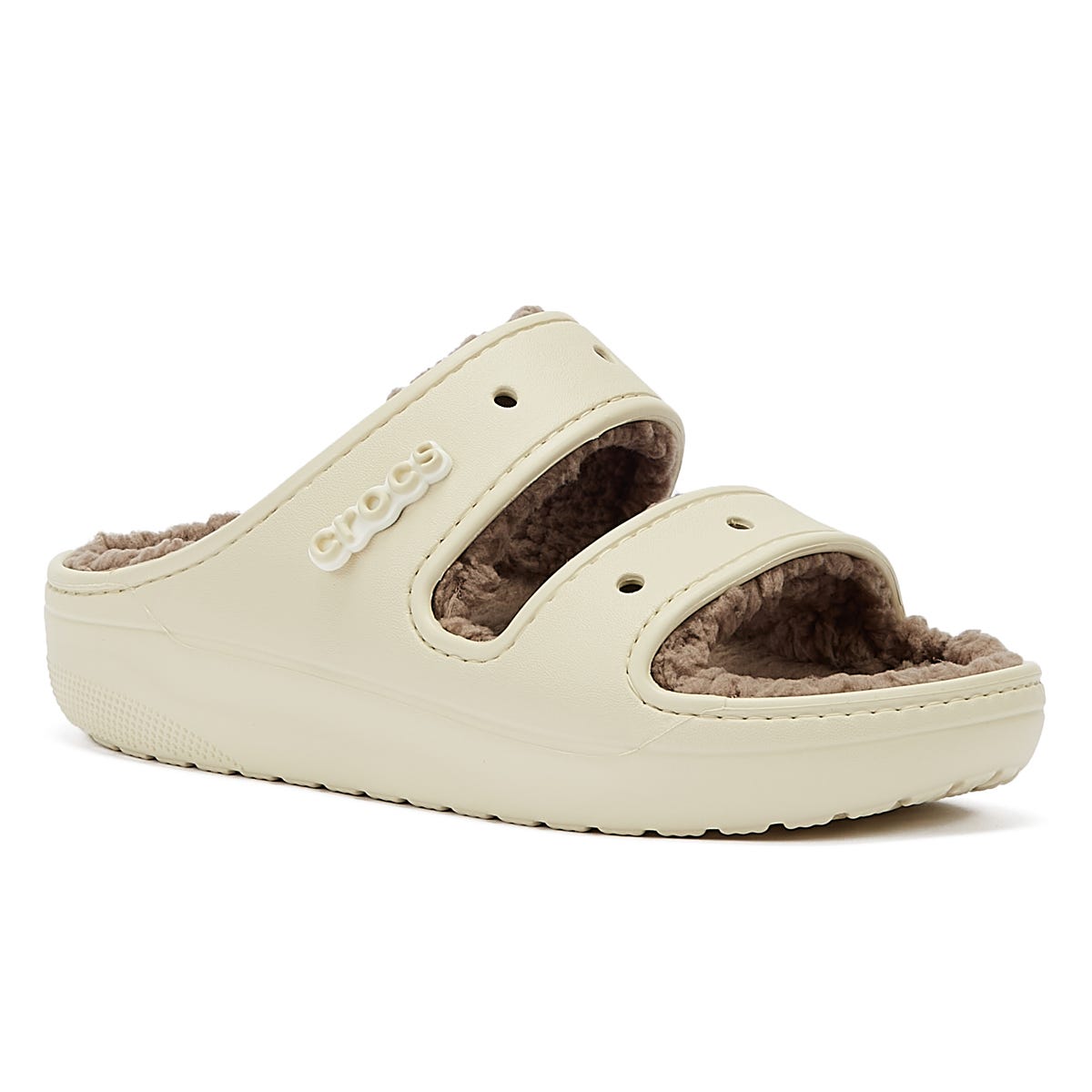 Crocs Classic Cozzzy Womens Bone / Mushroom Sandals