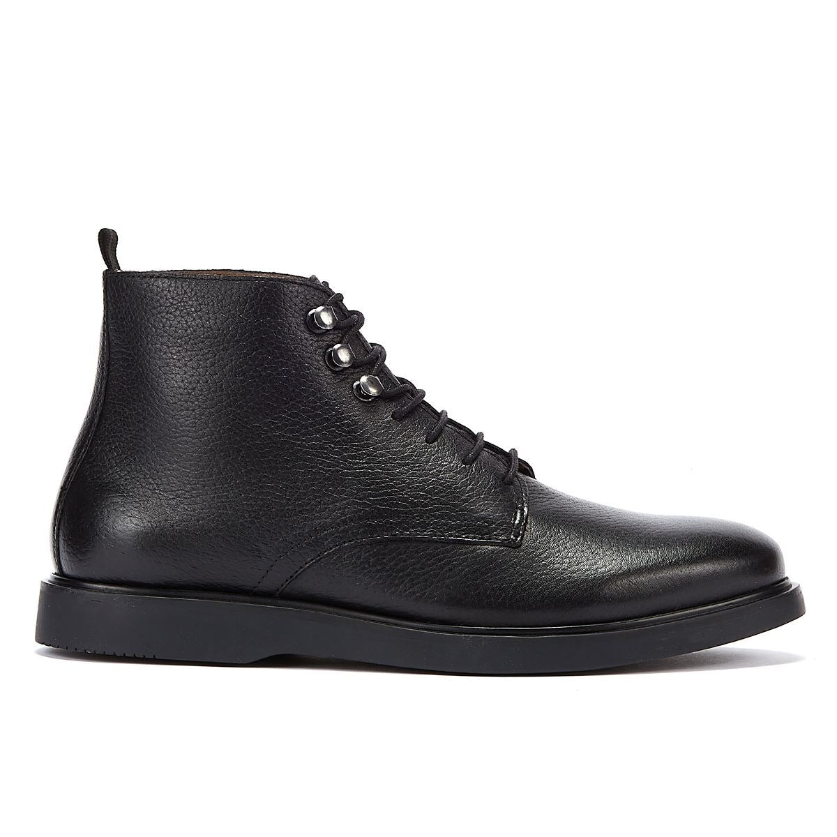 Hudson Battle Lace Leather Men's Black Boots