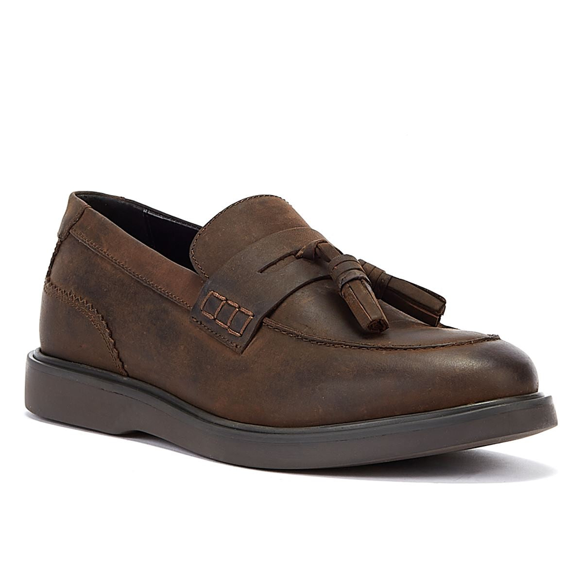 Hudson Cato Loafer Crazy Leather Men's Brown Loafers