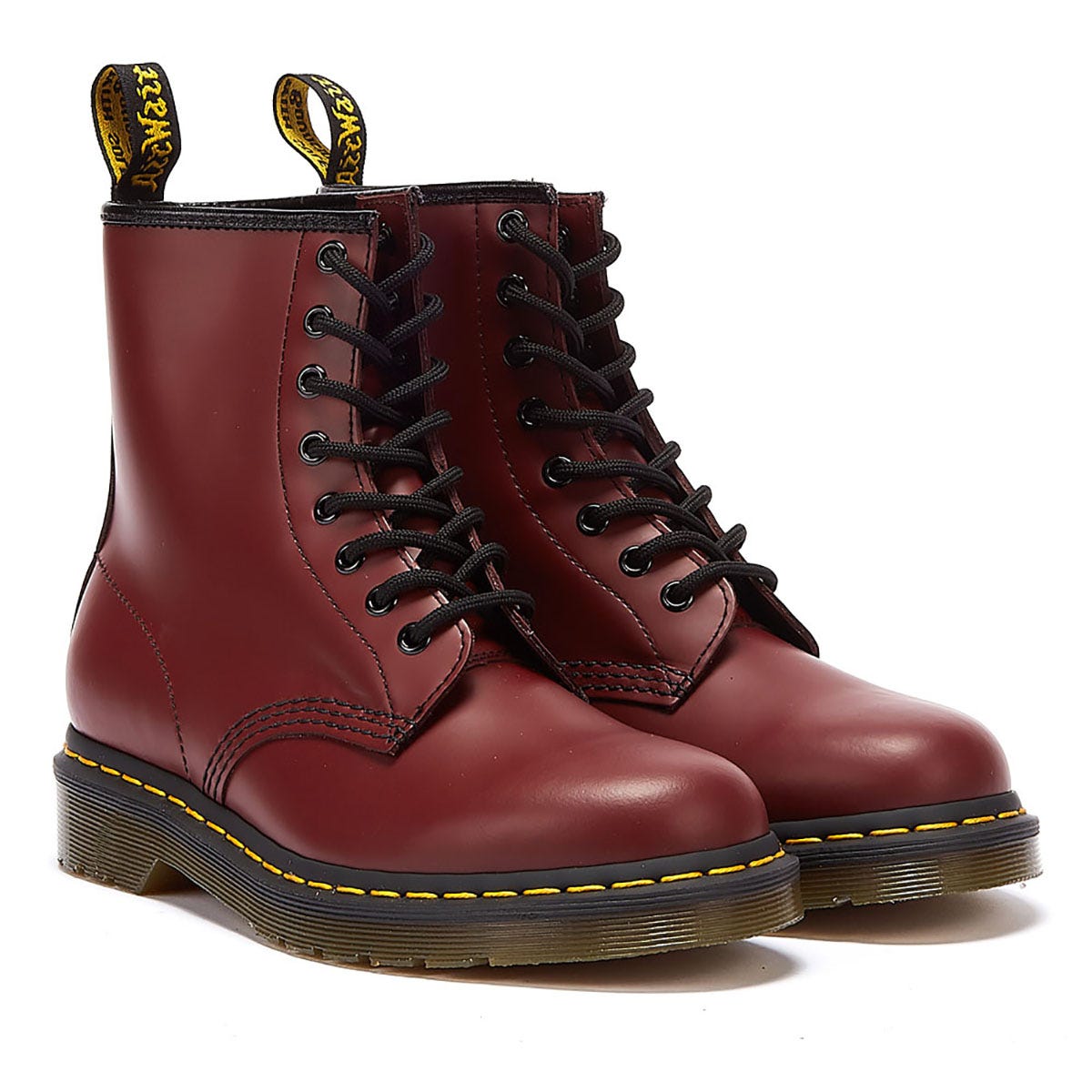 Dr Martens 1460 Smooth Cherry Red Leather Boots display picture 1