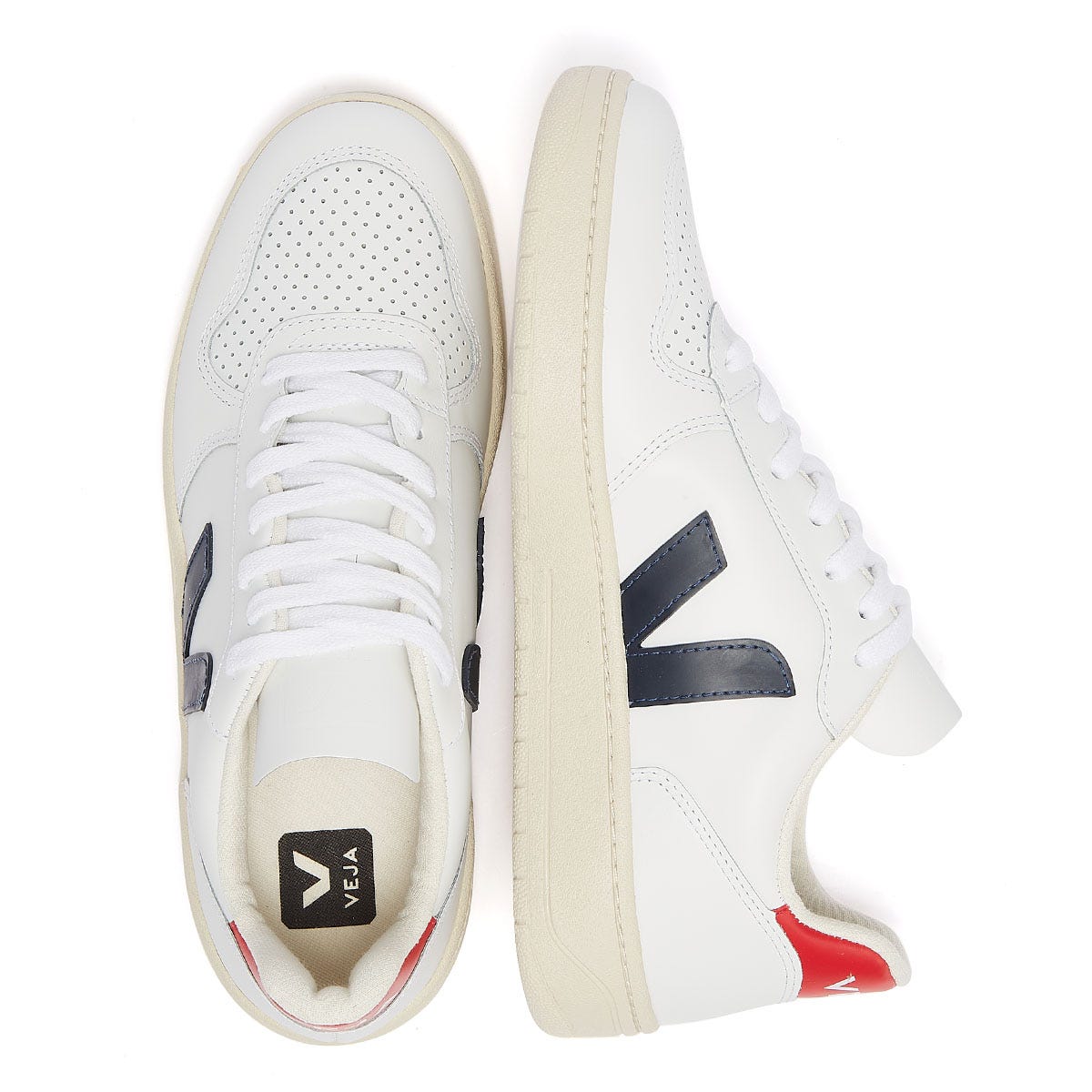Veja V-10 Womens Extra White / Nautico Pekin Sneakers