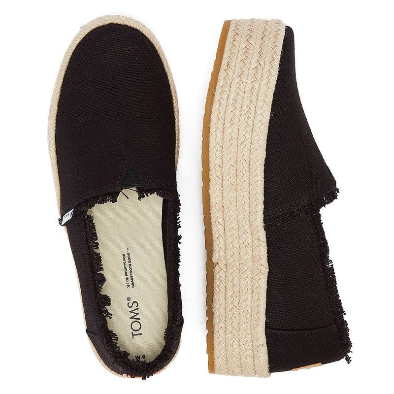 TOMS Canvas Valencia Women's Black Espadrilles