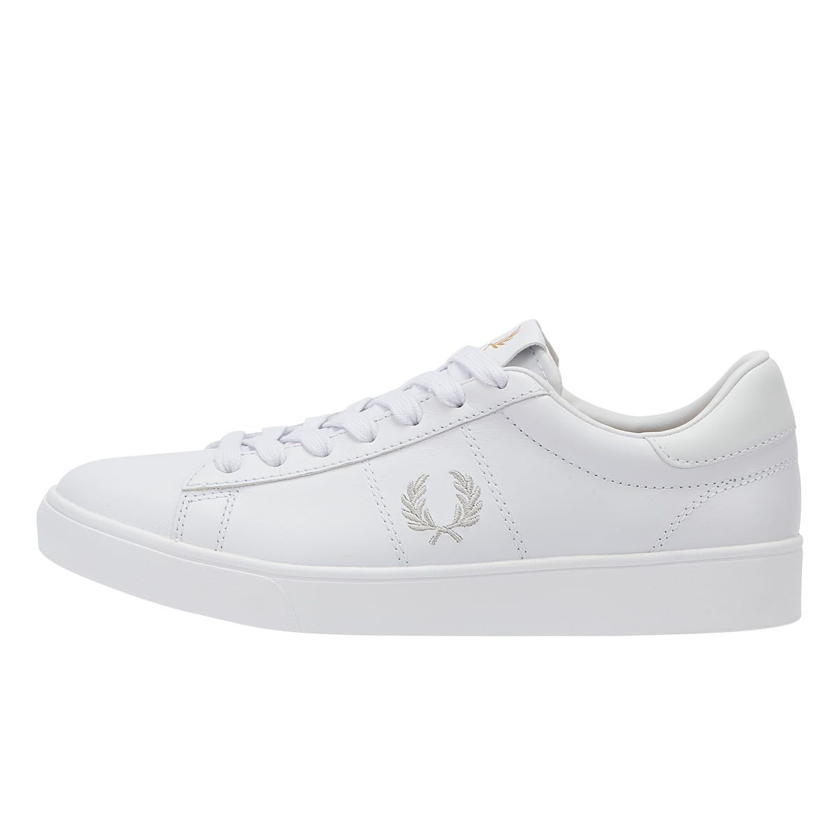 Fred Perry Spencer Leather Mens White / Silver Sneakers