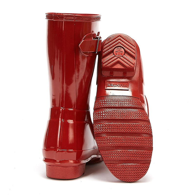 Hunter Original Gloss Short Womens Military Red Wellies