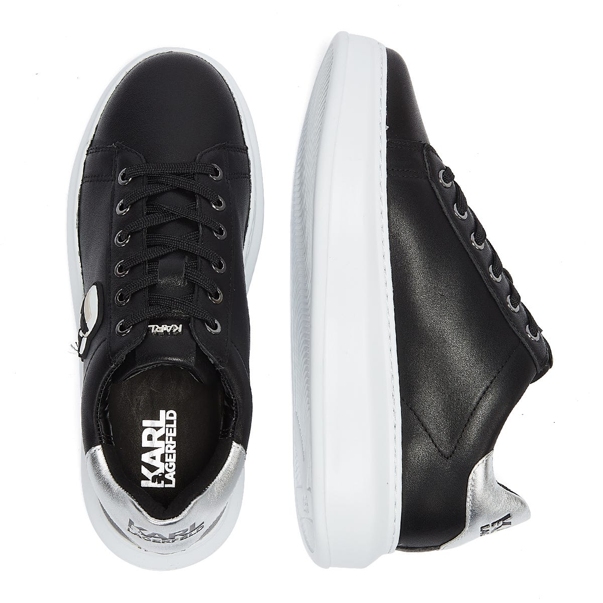 Karl Lagerfeld Kapri Karl Ikonic Womens Black Sneakers