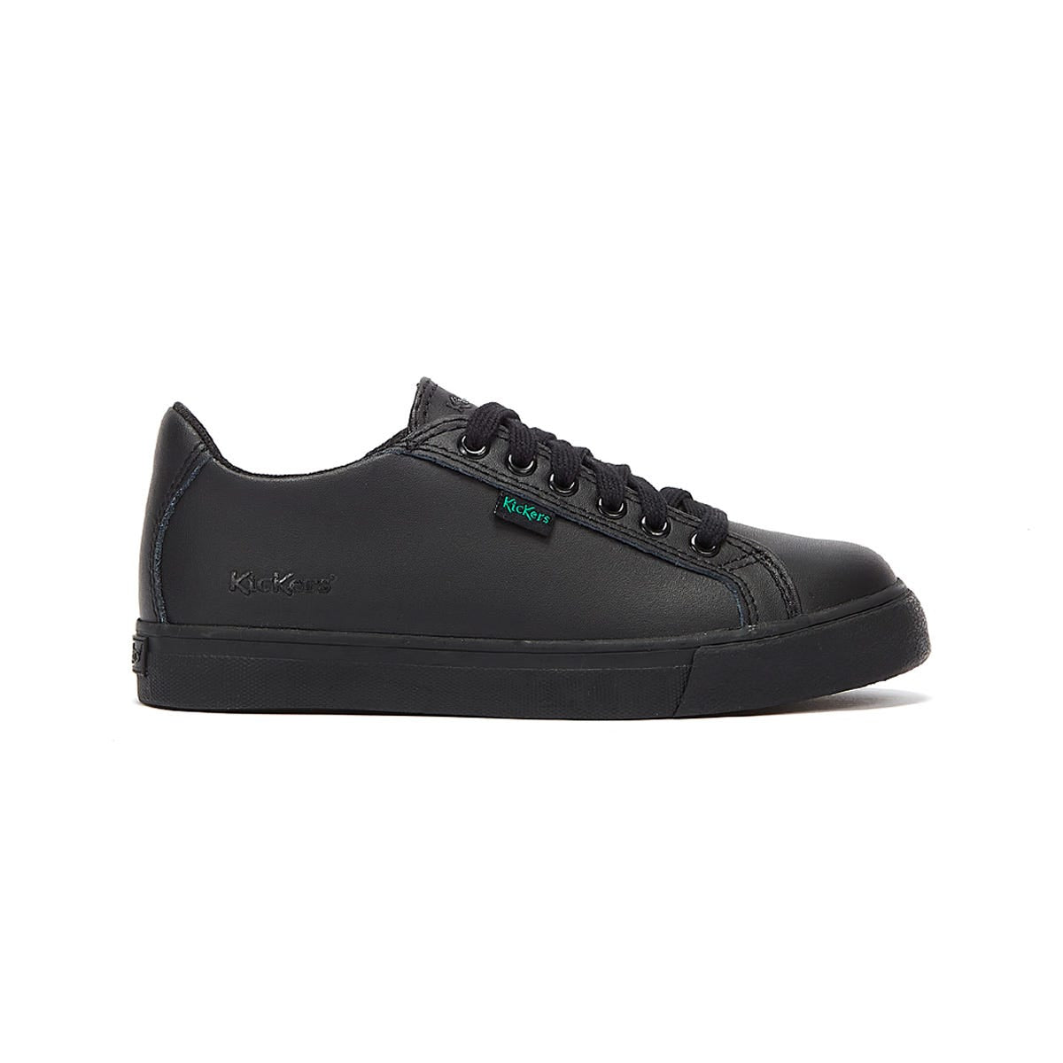 Kickers Tovni Lacer Leather Junior Black Sneakers